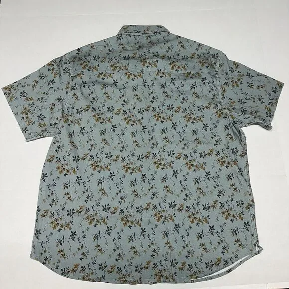 Dakota Grizzly Shirt Mens Size M Green‎ Floral Short Sleeve Fishing Hiking - Picture 3 of 7